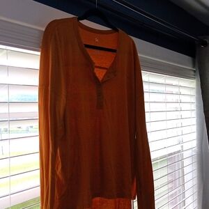 SO mustard yellow long sleeve top size large
